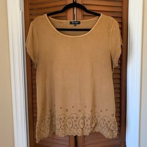 Lily Morgan Suede Boho Top